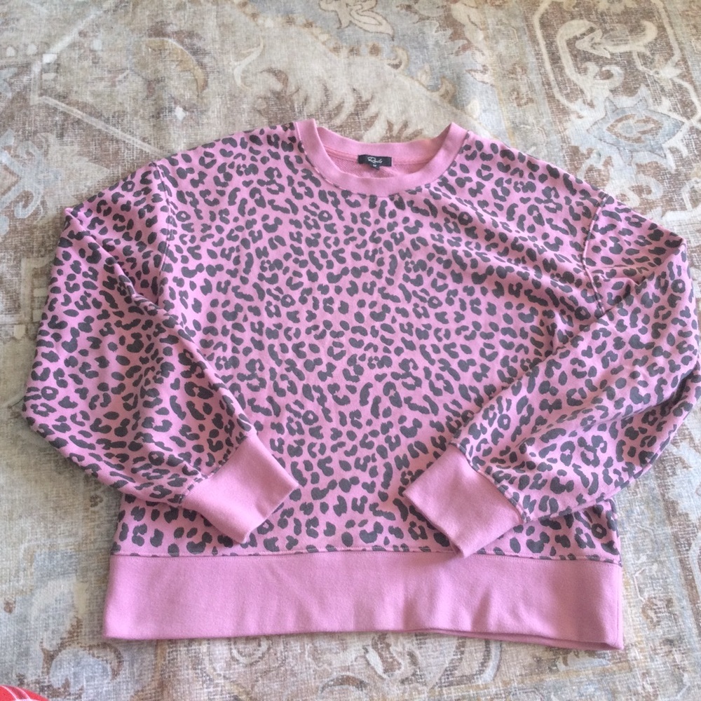 Rails Pink Leopard print Sweatshirt Medium